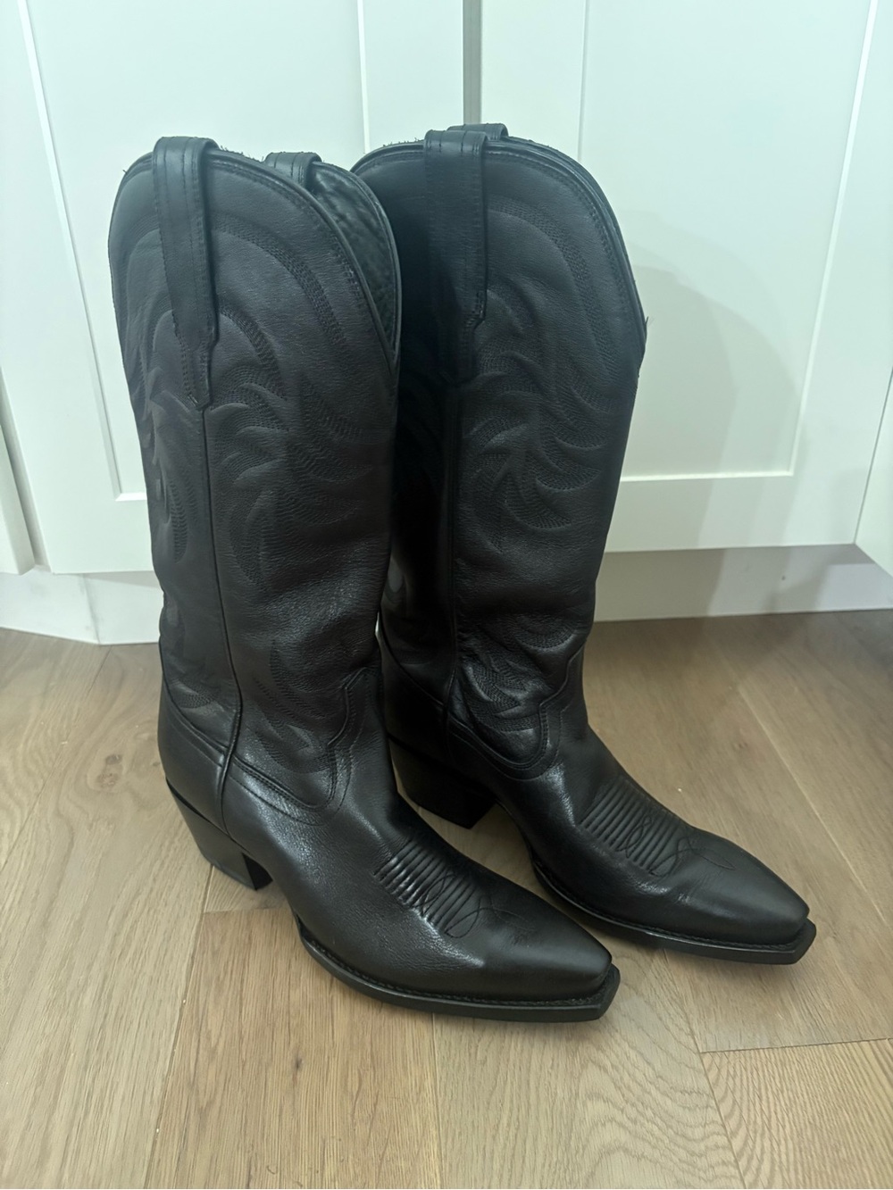Tecovas The Annie Midnight Black Western Heeled Boots US 9